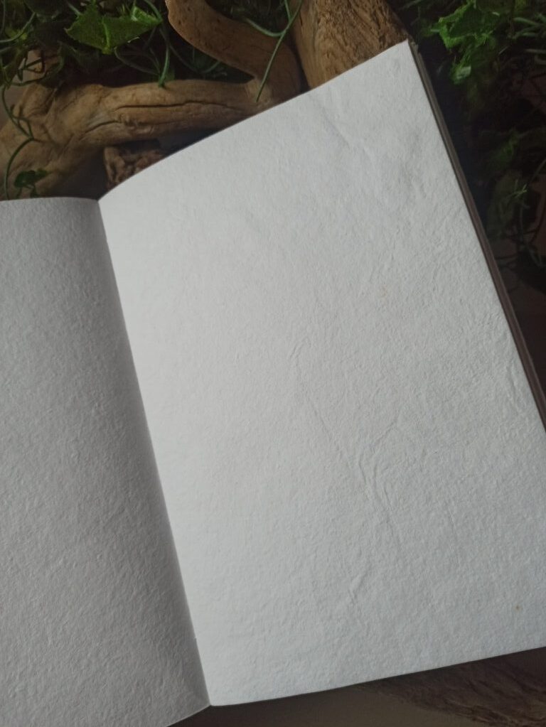 Grimoire, carnet ou herbier vierge, papier coton, reliure artisanale, L'arbre à papier