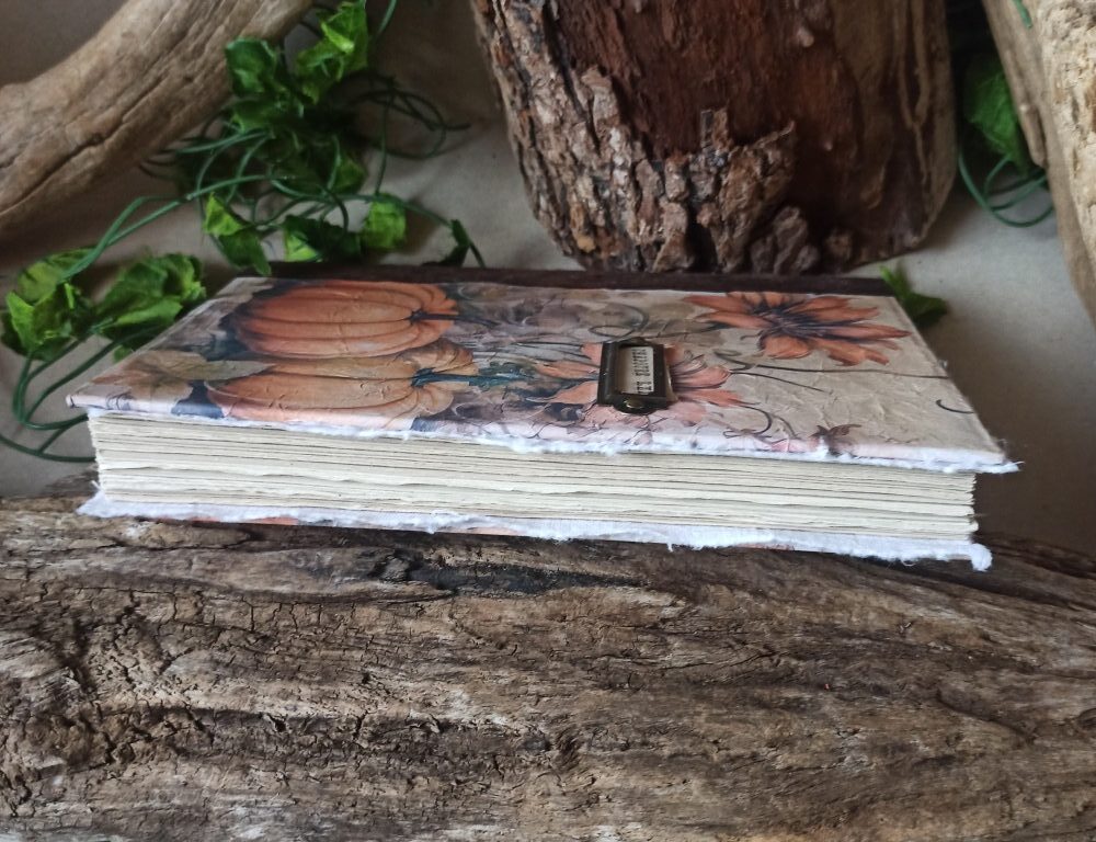 Grimoire, carnet, herbier reliure artisanale, l'arbre à papier